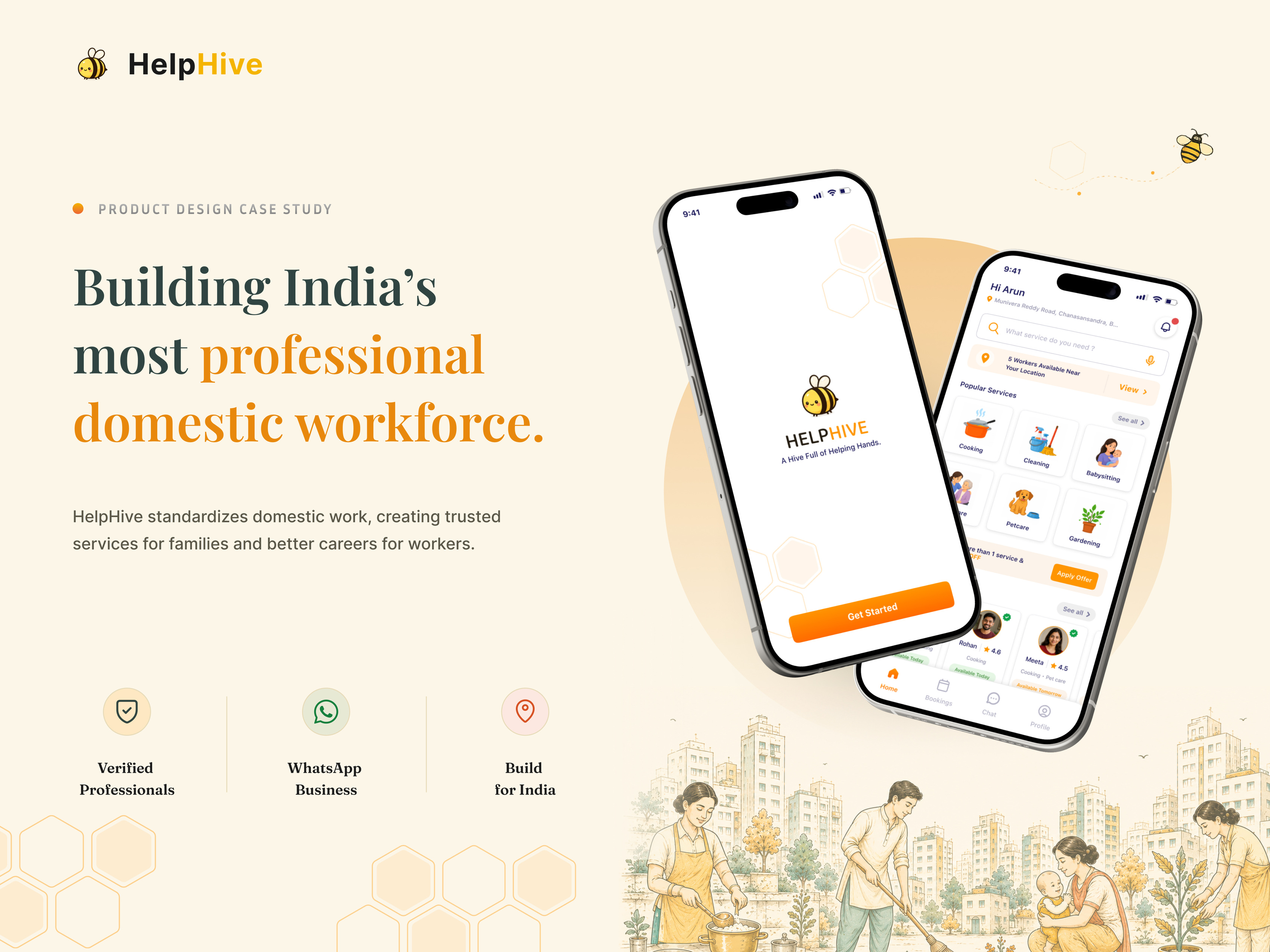 HelpHive home services app screens